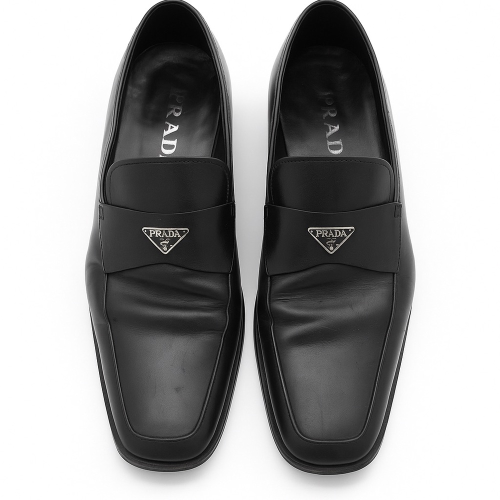 Prada Black Leather Loafers